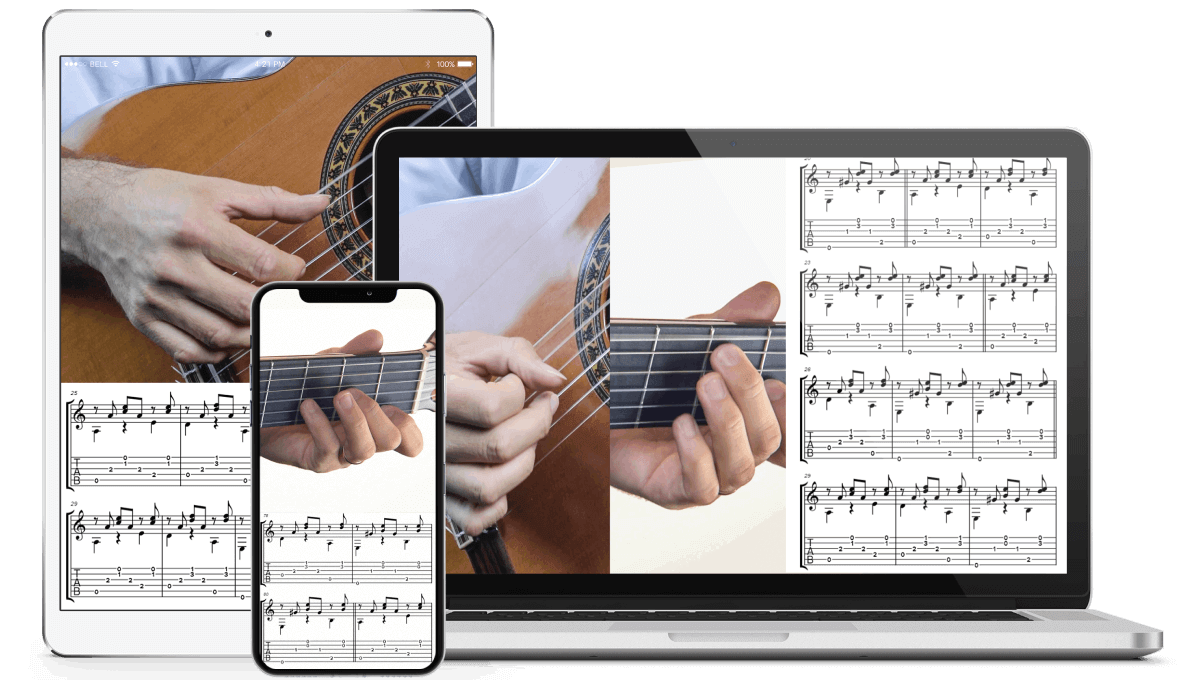 Learn Folk Guitar With Interactive on-screen notation