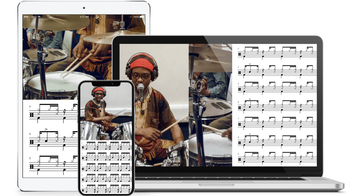 Learn Congolese Drum Kit Rhythms - Interactive On-Screen Notation